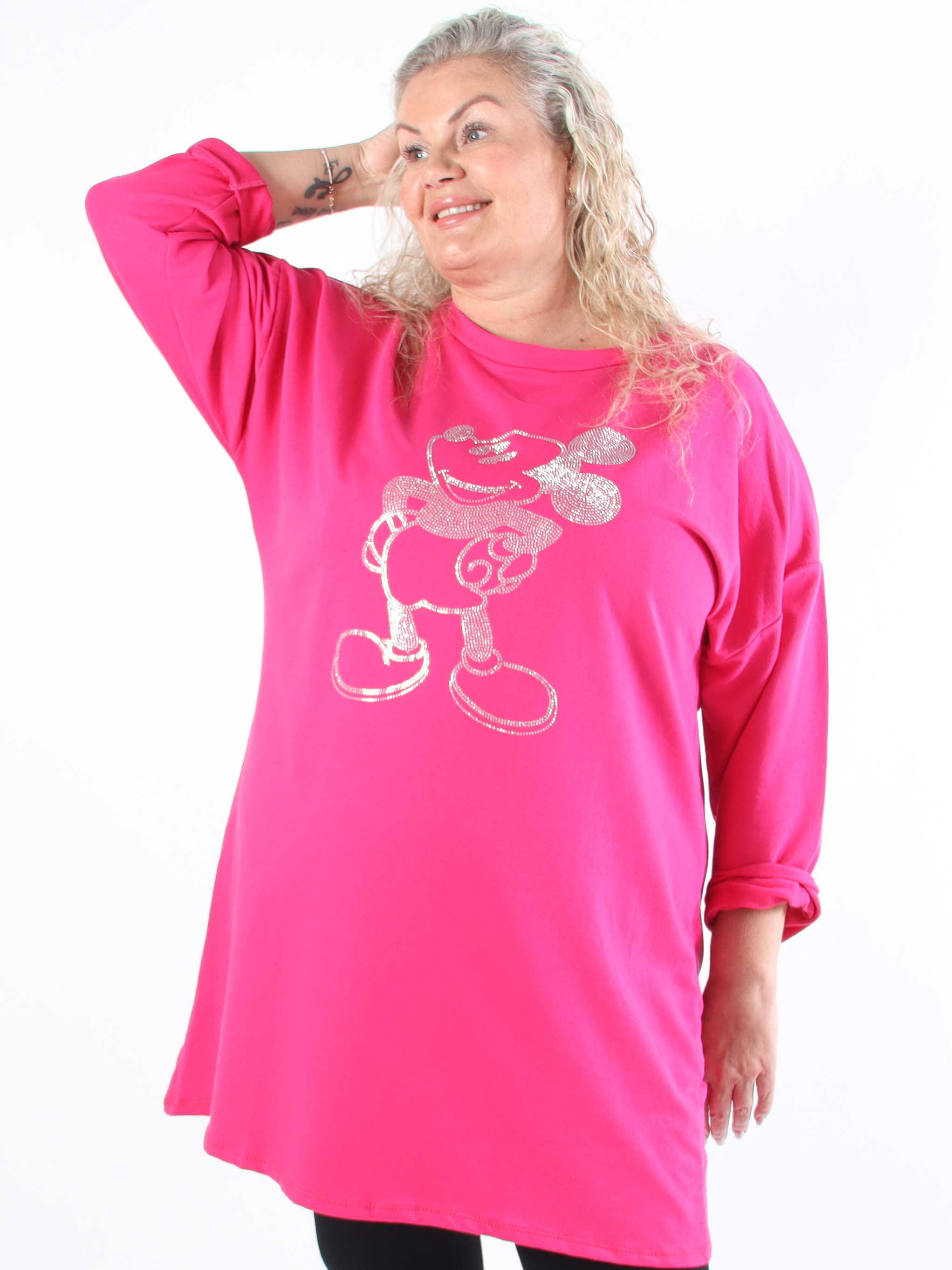 Mickey - Sød plus size joggingkjole med similisten